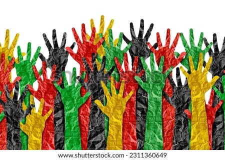 Freedom Day and Juneteenth celebration for June 19 as a holiday commemorating the end of slavery as a Social justice concept or Emancipation and African American history for equal rights celebration.