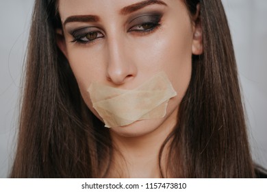 Freedom Of Speech. Jealousy. Lies.Freedom. Journalist. Speak The Truth. Closed Mouth.Secret. Violence. Censorship. Policy