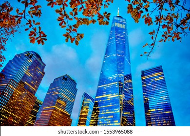 Freedom Tower At One World Trade Center By Night