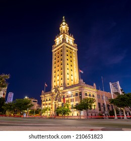 Freedom Tower At Twilight In Miami, Florida