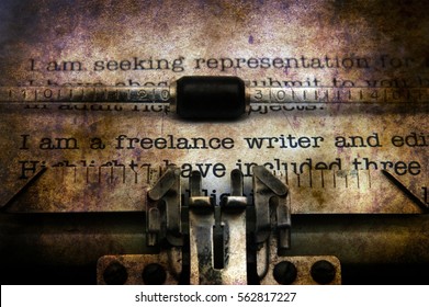 Freelance Writer Letter On Typewriter