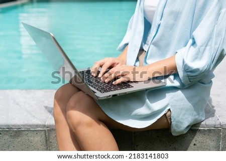 Similar – #A# working by the pool 1