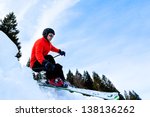 freeskier in a downhill