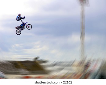 Freestyle Motorcross Stunt.