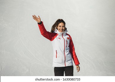 Freestyle Skiier Eileen Gu at Youth Olympic Games in Lausanne, Switzerland - January 2020