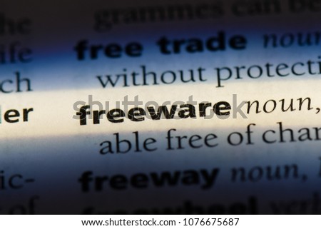 freeware freeware concept.