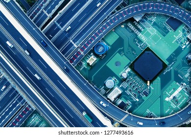 Freeway and circuit board.
