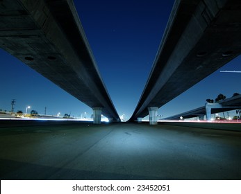 Freeway Overpass And Bridges In 