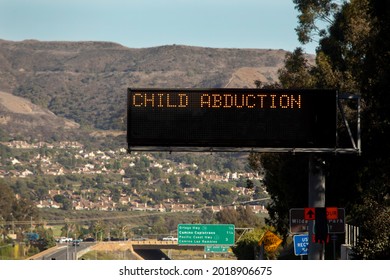 Freeway Sign advising of a child abduction  - Powered by Shutterstock