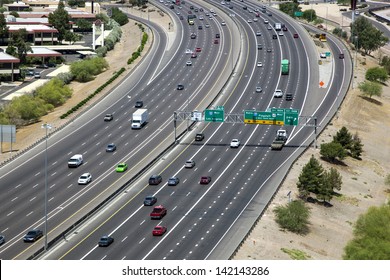 Freeway Traffic Along Interstate 10