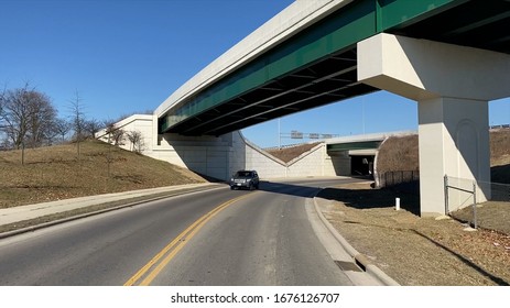 A Freeway Underpass Urban Street