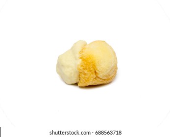 Freeze dried longan with durian Monthong filling. Durian is king of fruit in Thailand.
