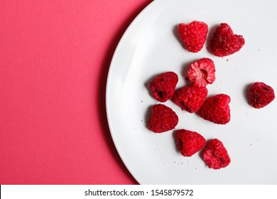 Freeze Dried Raspberries Top View