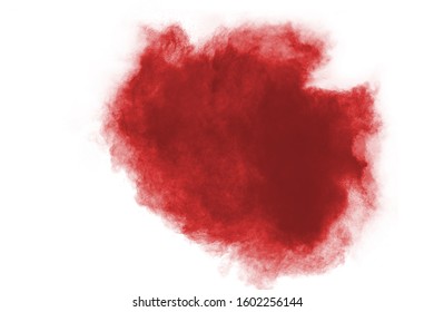 Red Powder Explosion On White Background Stock Photo 1456552991 ...