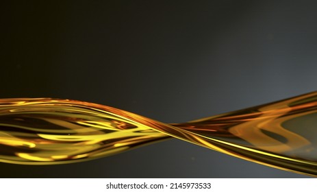 Freeze Motion Shot of Flowing Oil on Gradient Black Background - Shutterstock ID 2145973533