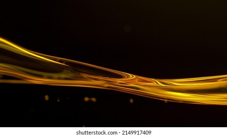 Freeze Motion Shot Flowing Oil Gradient Black Background