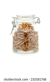 Freezer Dried Meal Worms In Jar.