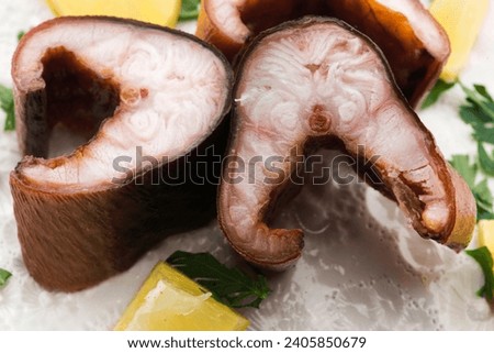 Freh smoked eel as appetizer