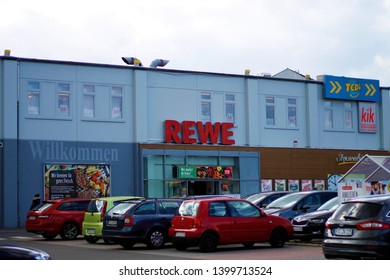 Freiberg Germany - May 10, 2019: Rewe Market