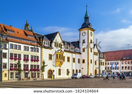 Freiberg town hall on main market square, Germany Stock photo © 