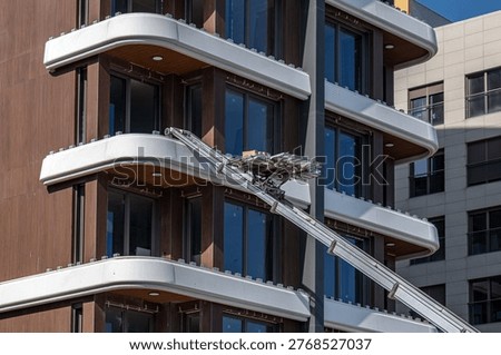 Freight elevator. Used for transporting goods to high-rise buildings. home Transportation.