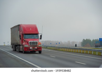 Freight road transportation. Economical and high-quality transport systems are the key to modern logistics. Road transport remains the predominant type. Russia Chelny 05 11 2020