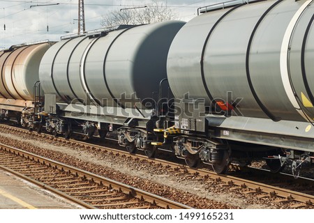 Freight train silo wagon detail