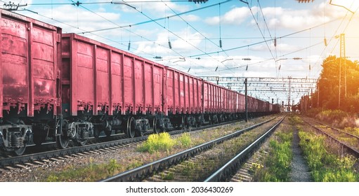 Freight trains - Cargo transportation. Grain transportation