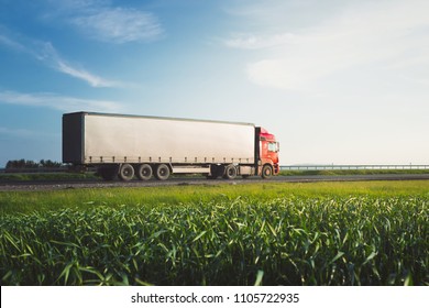 Freight Truck On The Road