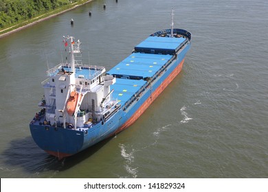 Freighter On Kiel Canal