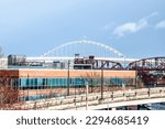 Fremont Bridge With Portland, OR City Skyline