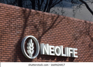 Fremont, CA, USA - Feb 28, 2020: The NeoLife Sign Is Seen At The Health And Wellness Company NeoLife International's Fremont Office. The Company Is Focused On Whole Food Nutrition Products.