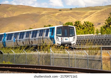 Fremont, CA, USA - May 11, 2022: The San Francisco Bay Area Rapid Transit Train (Bart)