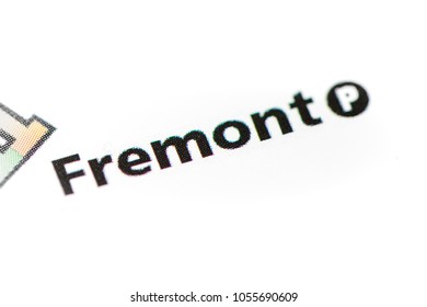 Fremont Station. San Francisco Metro Map.