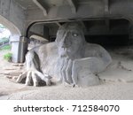 Fremont Troll under bridge in Portland