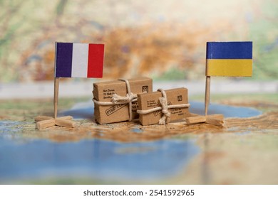 French Aid Delivery Strengthens Partnership with Ukraine: Humanitarian Packages Symbol of Growing Support and International Cooperation - Powered by Shutterstock