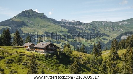 French alps cottage in the Aravis Moutains in summer