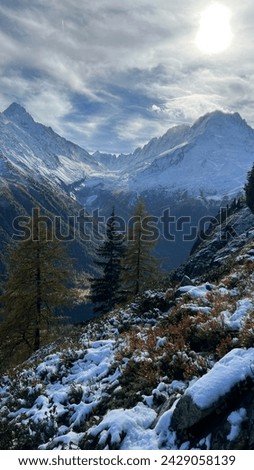 French Alps Mountains Paysage Snow Panorama Landscape