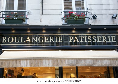 French Bakery Sign In Paris - France