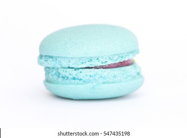 French Blue Macaron Isolated