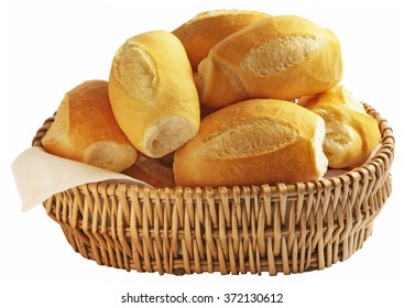 French bread isolated on white backgrond - Powered by Shutterstock