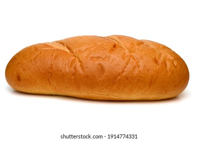 French Bread Loaf On White