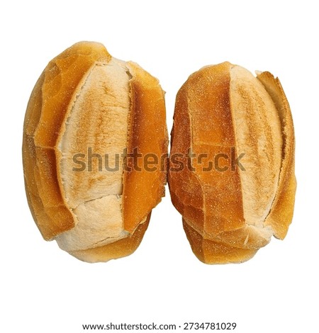 French Bread Rolls Pair Isolated