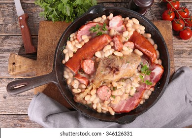 French Cassoulet With Bean And Meats