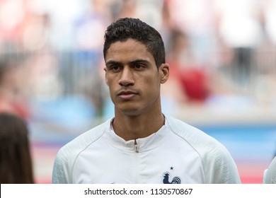 French Defender Raphaël Varane During A France-Denmark Football Game At 2018 World Cup. 