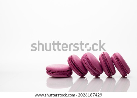 Image, Stock Photo Sweet red french macaron.