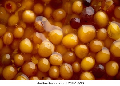 French Dijon Mustard Beans Macro Background