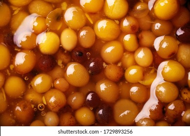 French Dijon Mustard Beans Macro Background