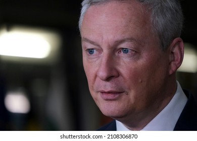 French Finance Minister, Bruno Le Maire During European Finance Ministers Meeting In Brussels, Belgium, 18 January 2022.