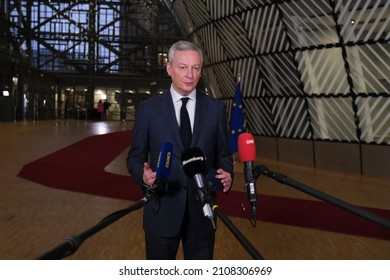 French Finance Minister, Bruno Le Maire During European Finance Ministers Meeting In Brussels, Belgium, 18 January 2022.